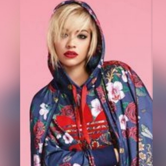 ADIDAS x RITA ORA Superstar Roses Baroque Butterflies Blue Red Track Jacket XS - Picture 3 of 16